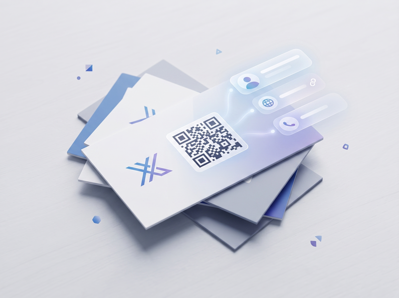Business card QR code template example