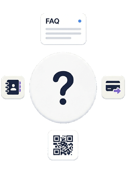 Contact Portfolio FAQ for digital business cards and QR codes