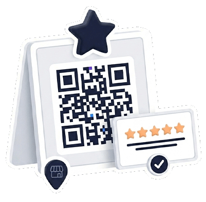 Google review QR code sign for local business feedback